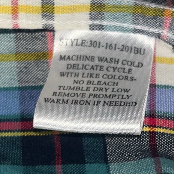 ROPER Men's Classic Plaid Button Down Shirt Long sleeve Cotton Multi Color Large - Picture 15 of 15